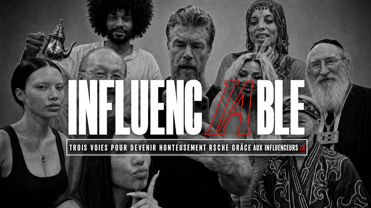 Le Protocole INFLUENCIABLE — trois voies pour devenir honteusement r$che grâce aux influenceurs IA